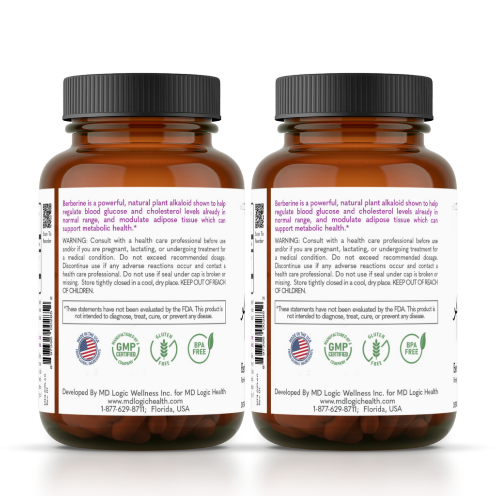 Berberine 500 Subscription (2 bottles) - AvalonX + MD Logic Health