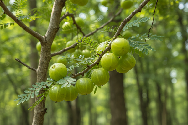 organic amla on the tree