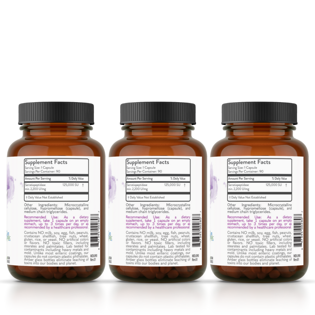 Serrapeptase 125 Subscription (3 bottles) - MD Logic Health